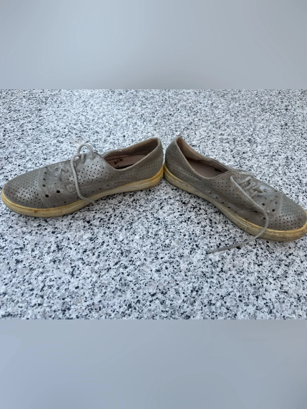 Well Loved Work Silver Shoes